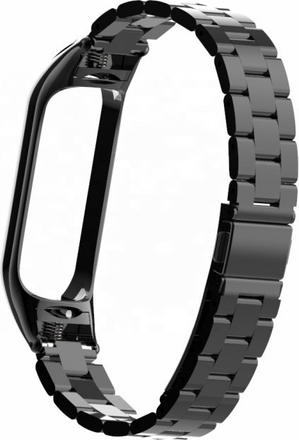 Ремешок для умных часов Bingo Stainless для Xiaomi Mi Band 3/4 (черный) — фото 4