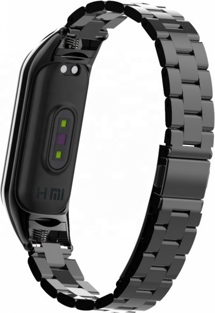 Ремешок для умных часов Bingo Stainless для Xiaomi Mi Band 3/4 (черный) — фото 3