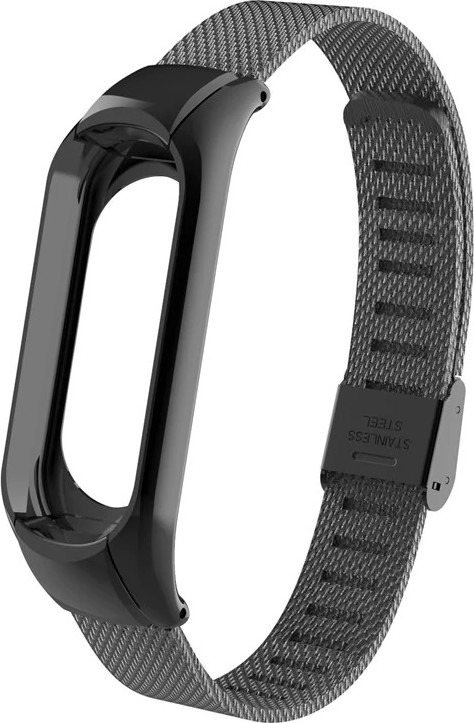 Ремешок для умных часов Bingo Stainless Grid для Xiaomi Mi Band 3 (черный) — фото 3