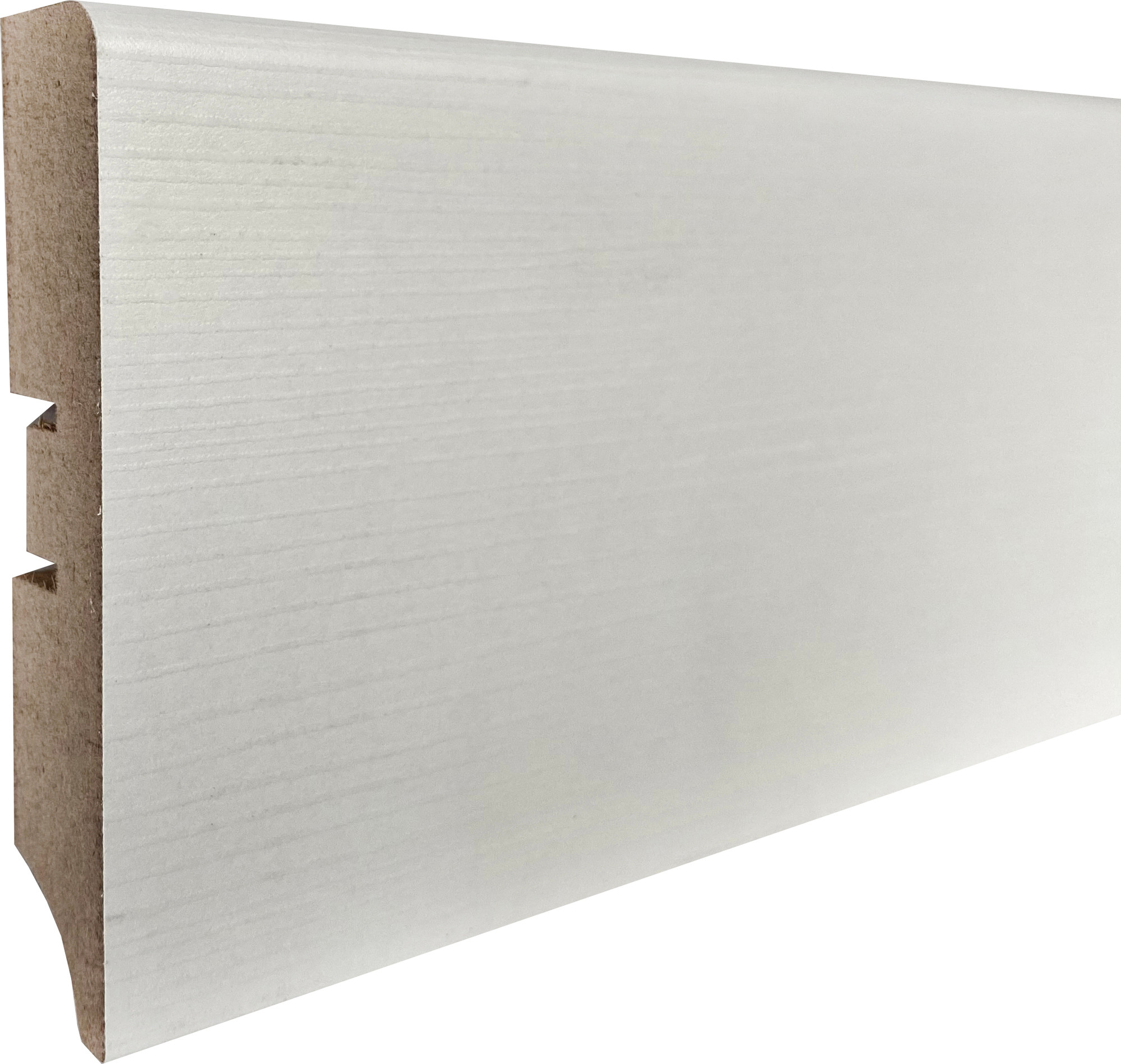 Плинтус Smartprofile МДФ Paint 3D Wood 80А (2.4м, белый)