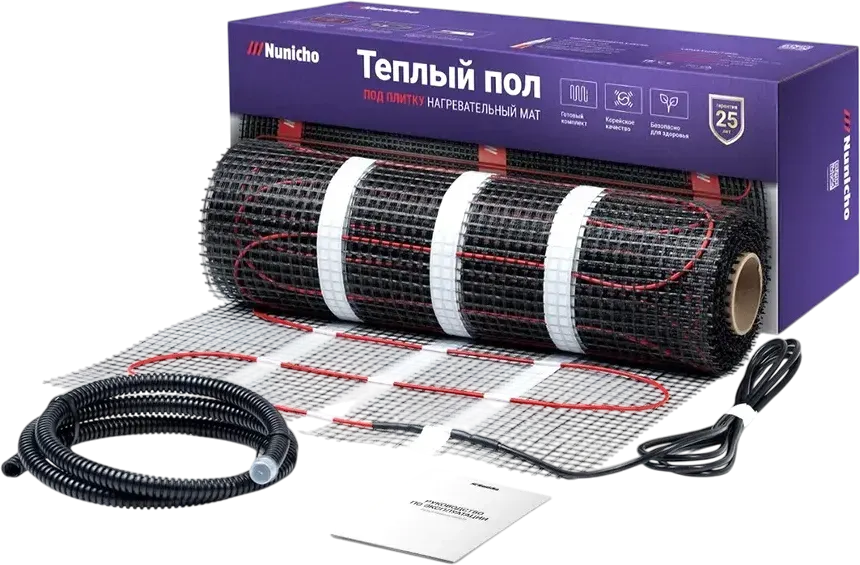 Теплый пол электрический Nunicho Etalon SHP 1200Вт с терморегулятором RТС 70.26 (8.0м2) — фото 2
