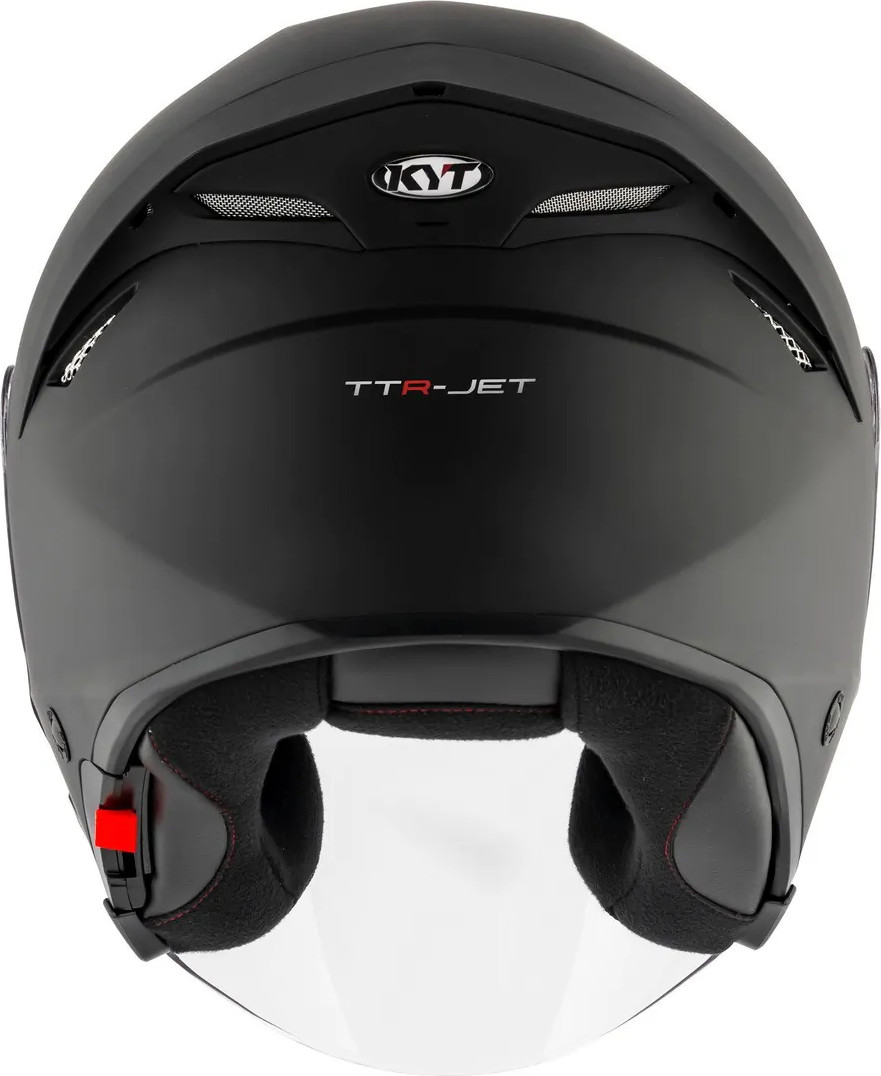 Мотошлем KYT Ttr-Jet Plain Y6TJ00X6.4 (M, черный матовый) — фото 6