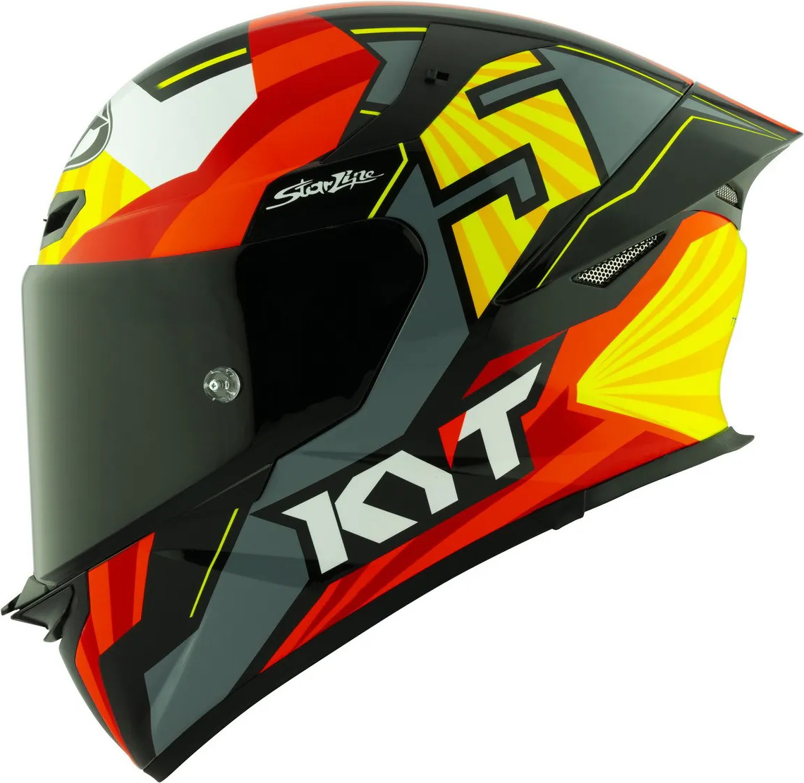 Мотошлем KYT Tt-Revo Flux Y6TR0008.6 (XL, черный/желтый/красный)