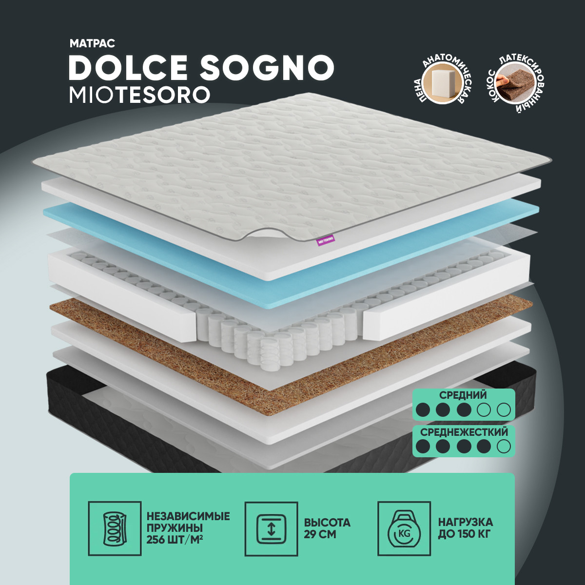 Матрас Mio Tesoro Dolce Sogno 90x195