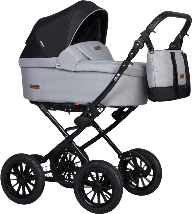 Детская универсальная коляска Riko Bella Lux Classic 2025 2 в 1 Basic (02 серый)