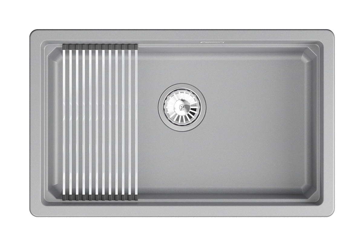 Мойка кухонная GRANULA KS-7303iU (алюминиум)