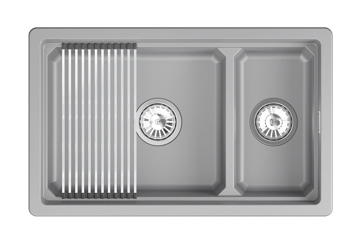 Мойка кухонная GRANULA KS-7304iU (алюминиум)