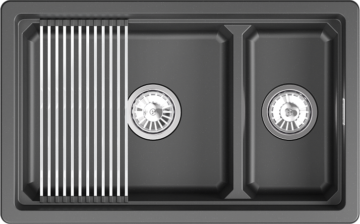 Мойка кухонная GRANULA KS-7304iU (шварц)