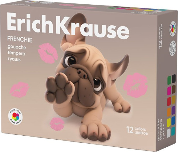 Гуашь Erich Krause Frenchie / 65194 (12цв)