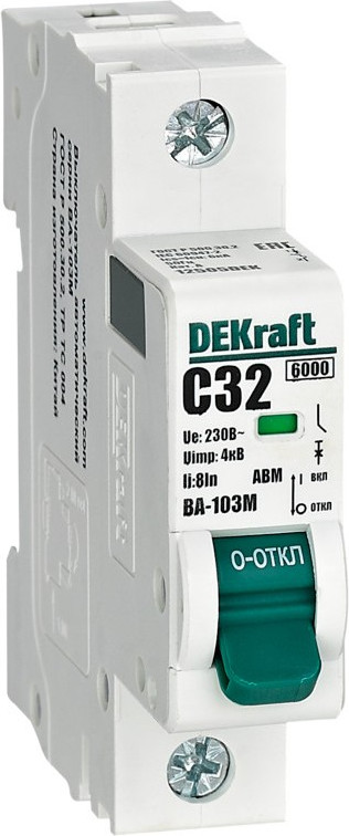 Выключатель автоматический DEKraft 12505DEK