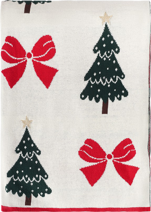 Плед Tkano Christmas Bows New Year Essential / TK25-TH0003