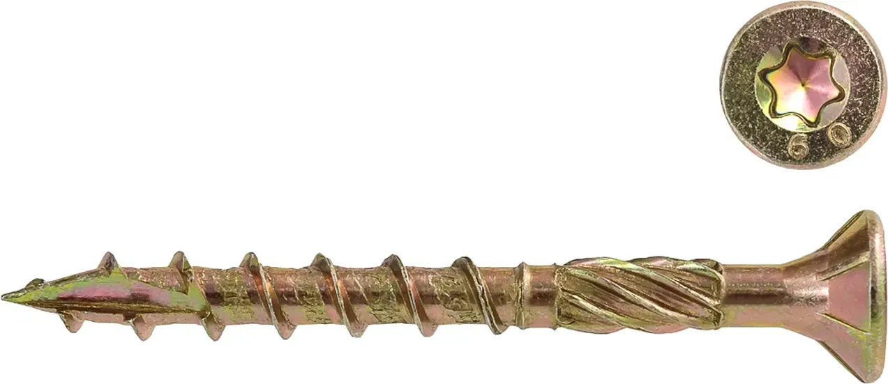 Саморез Admiral Конструкционный потай 4.5x60 (200шт, желтый)