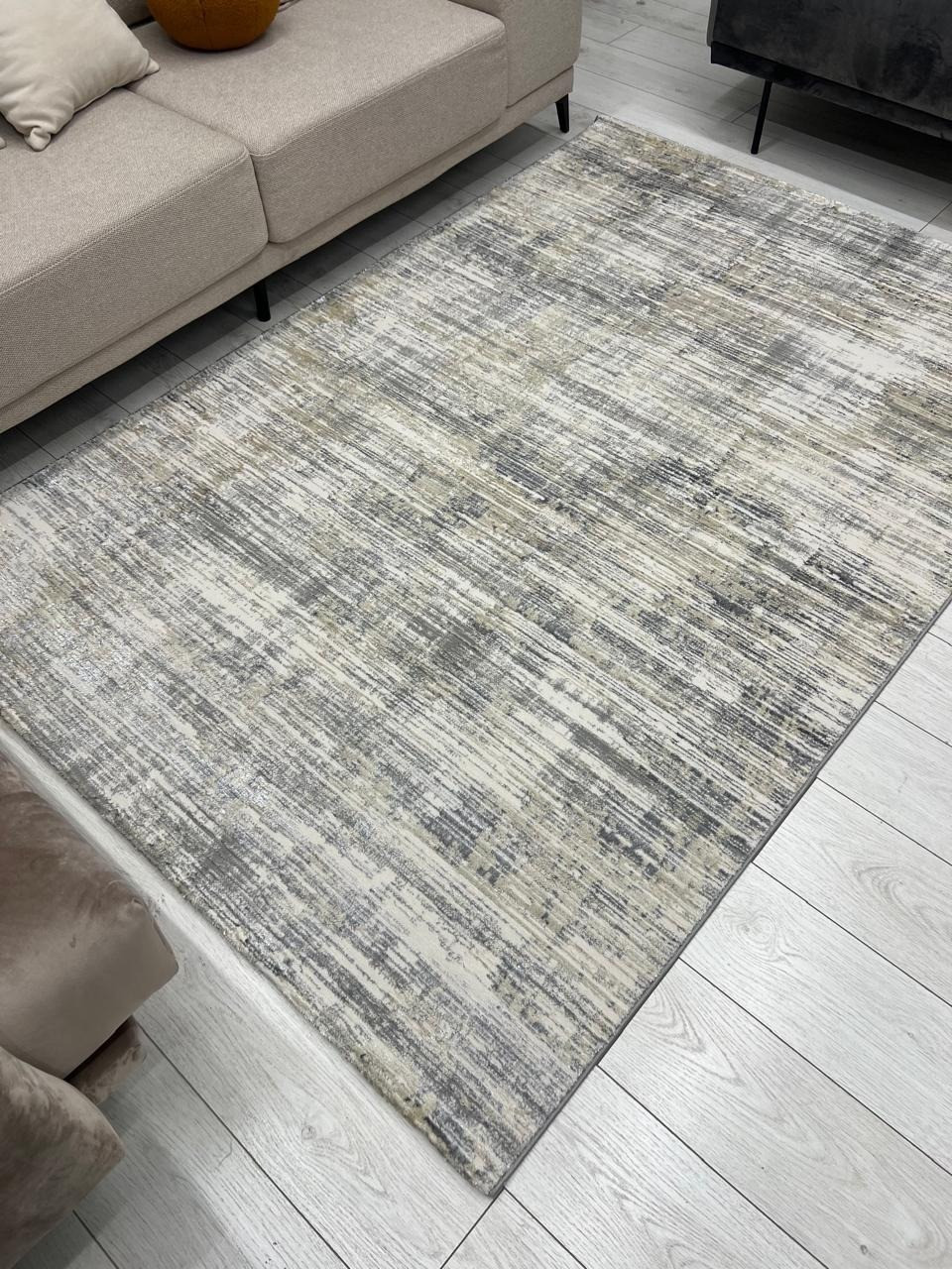 Коврик Radjab Carpet Амальфи Прямоугольник A3580A / 13627 (1.2x1.8, L.Grey/Antrasit) — фото 3
