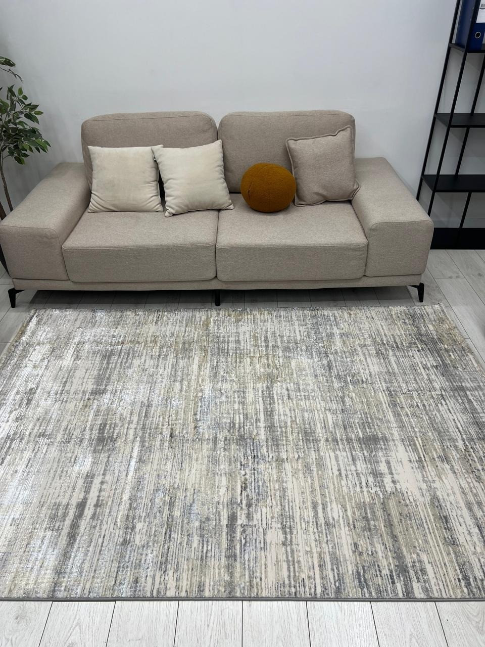 Коврик Radjab Carpet Амальфи Прямоугольник A3580A / 13627 (1.2x1.8, L.Grey/Antrasit) — фото 5