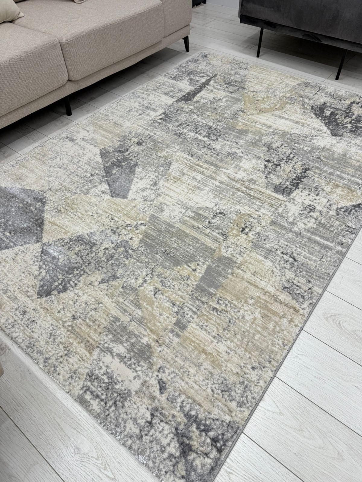 Коврик Radjab Carpet Амальфи Прямоугольник A3973A / 13634 (1.2x1.8, Ivory/Antrasit) — фото 4