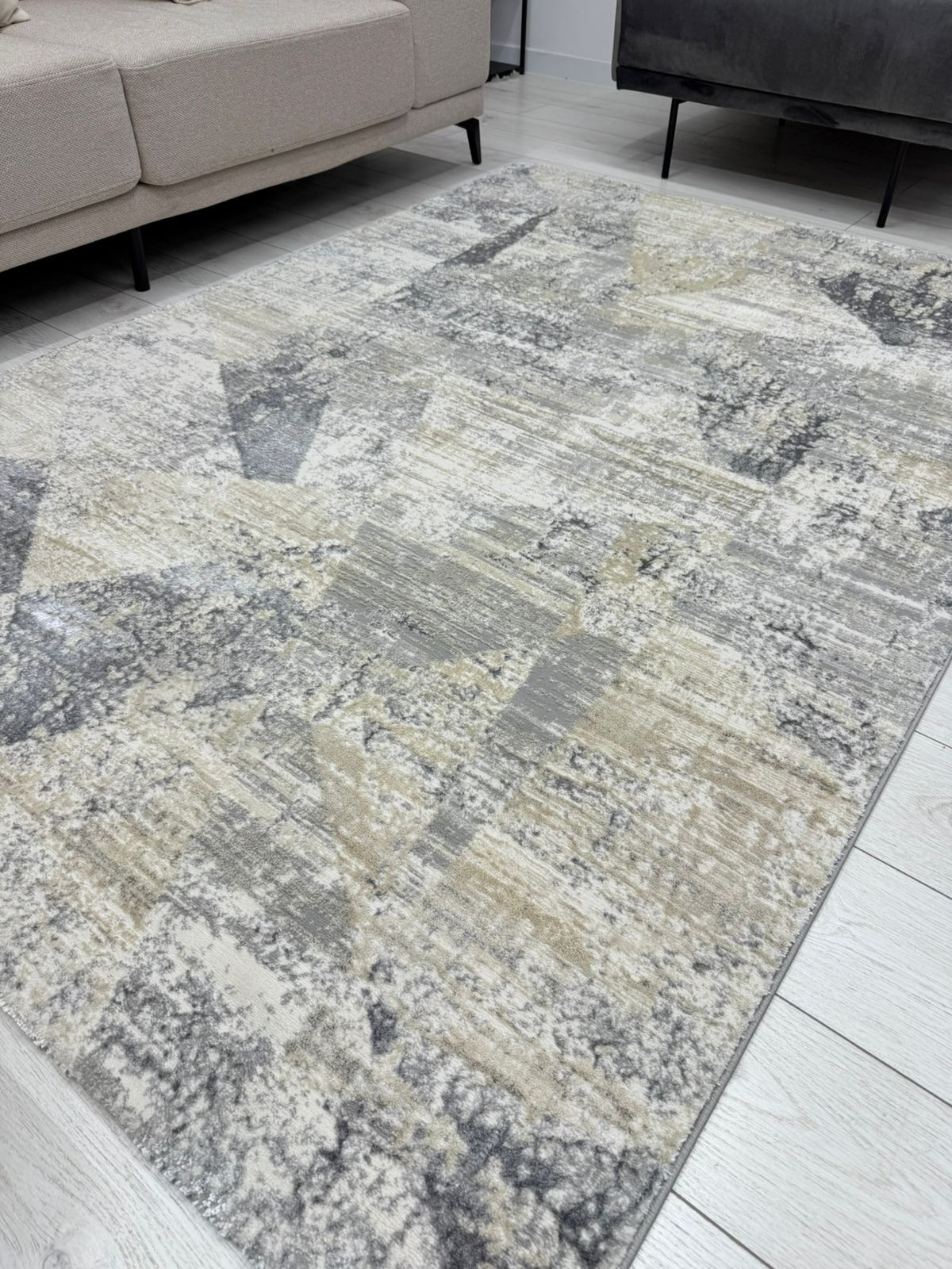 Коврик Radjab Carpet Амальфи Прямоугольник A3973A / 13634 (1.2x1.8, Ivory/Antrasit) — фото 2