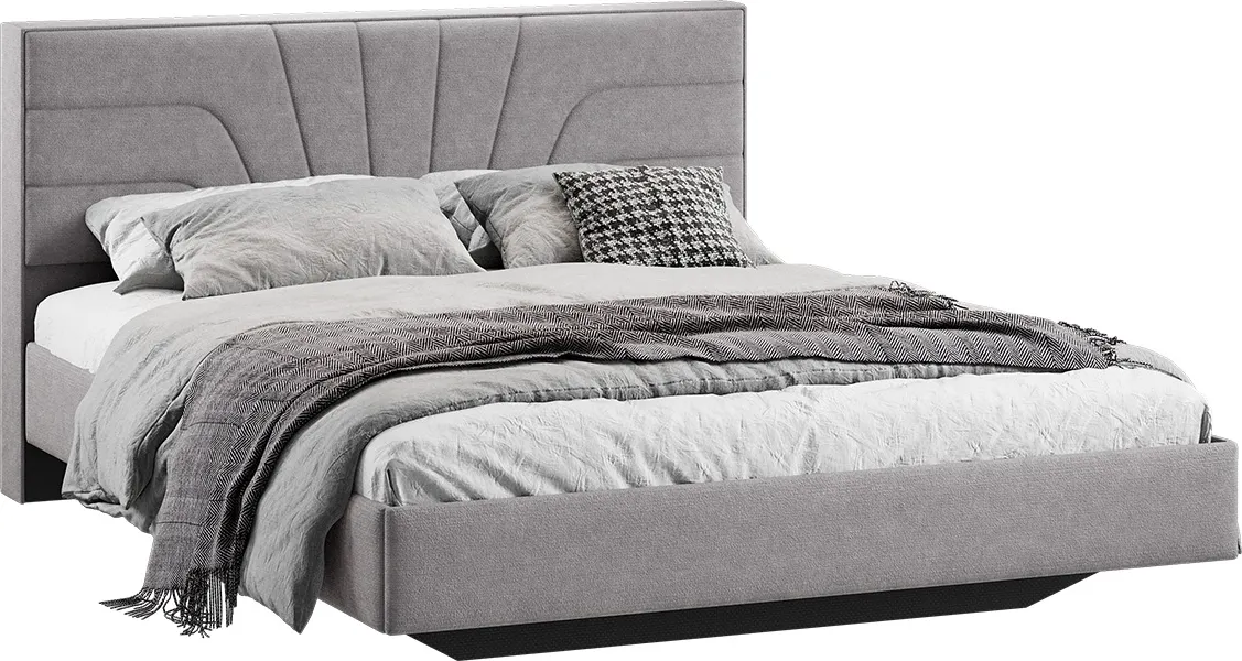 Двуспальная кровать ТриЯ Пандора 160x200 Тип 1 (микрошенилл Relax Mocco) — фото 1