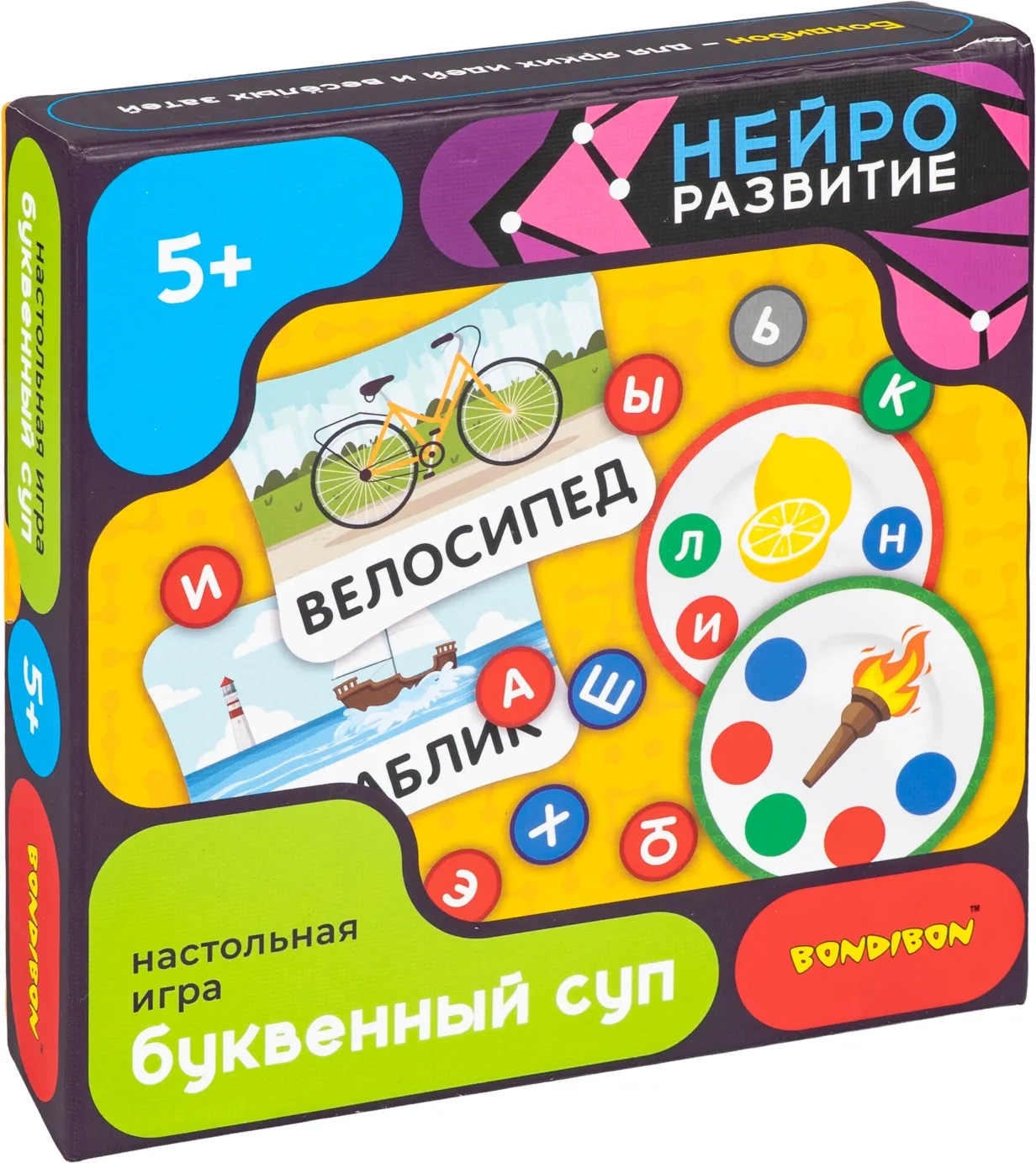Развивающая игра Bondibon НейроРазвитие Буквенный суп / ВВ6455