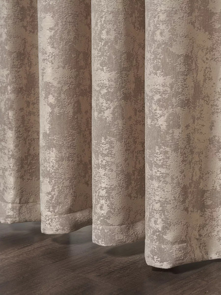 Комплект штор Mio Tesoro Мрамор 150x250 (2шт, бежевый) — фото 2