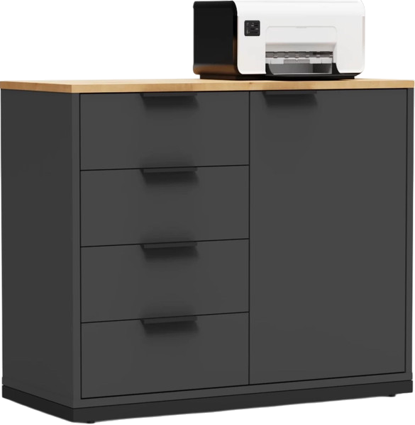 Тумба Crafto Вера 04 90x40x75 (графит дуб)