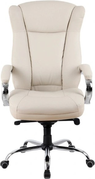 Кресло офисное King Style SHL-7-1 Hildi PU Chrome (экокожа, кремовый) — фото 2