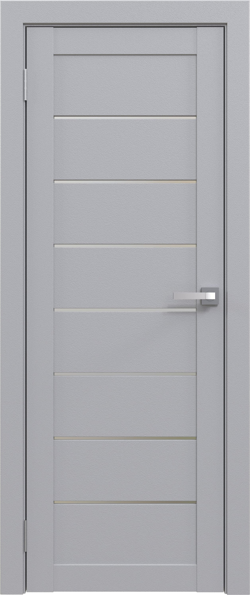 Дверь межкомнатная Юни Амати 01 80x200 (грей/стекло белое)