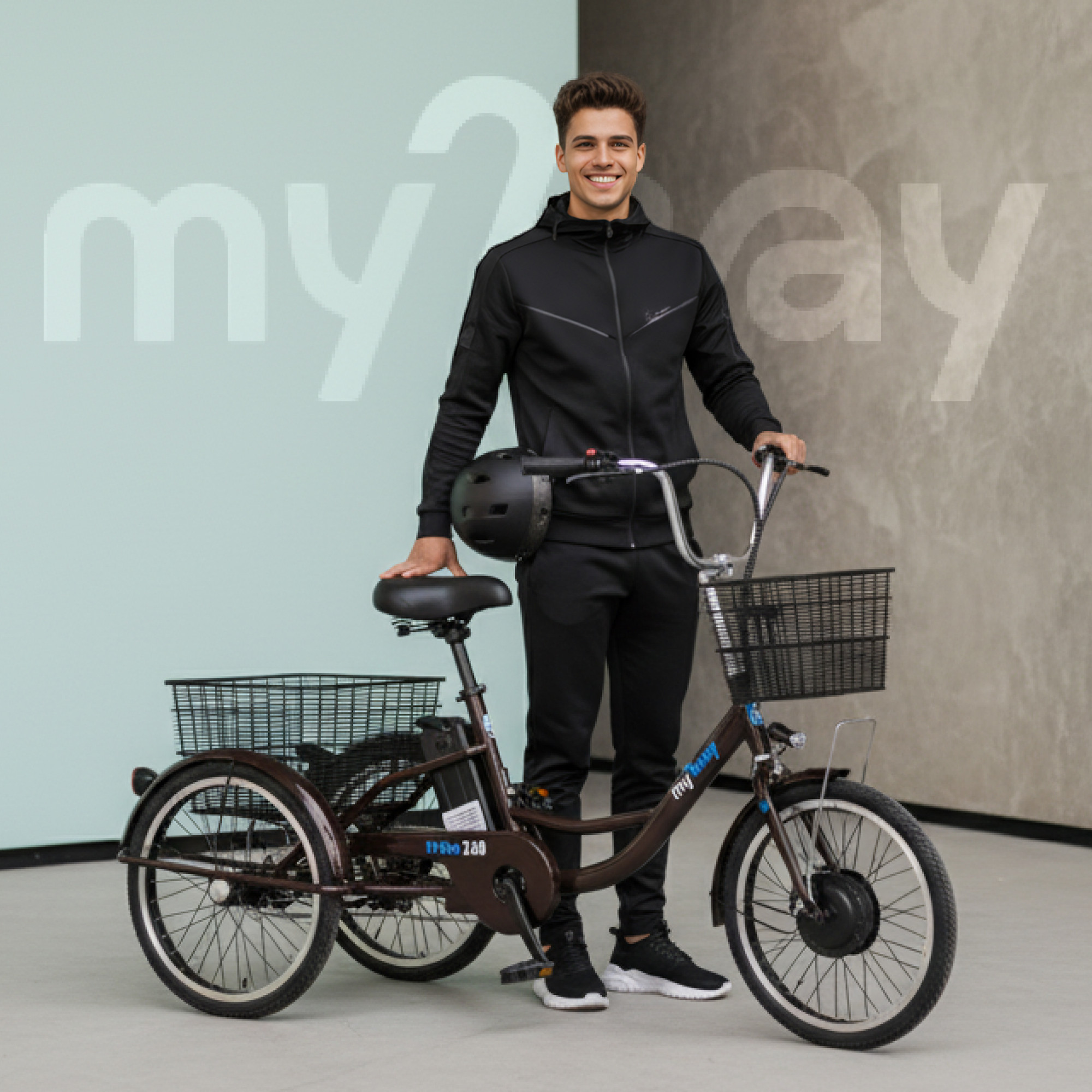 Электровелосипед MyWay Trike 350 Max 24 (15, черный) — фото 3