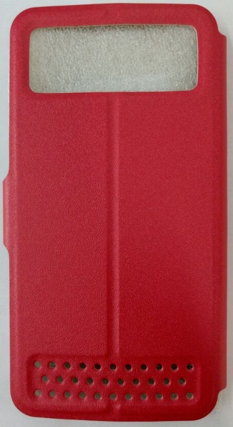 Чехол-книжка Bingo UWH-Series Шагрень с экраном 4.8 – 5.2" (красный) — фото 2