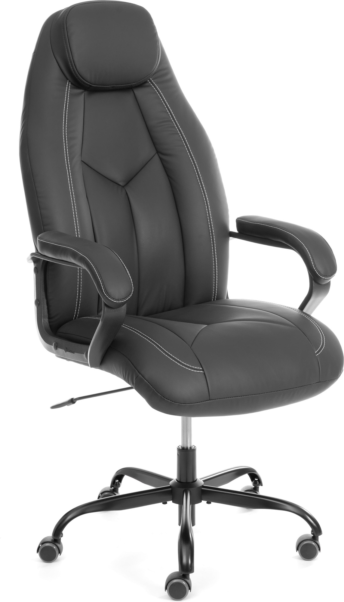 Кресло офисное Tetchair Boss metalBL кожзам (черный, 36-6)