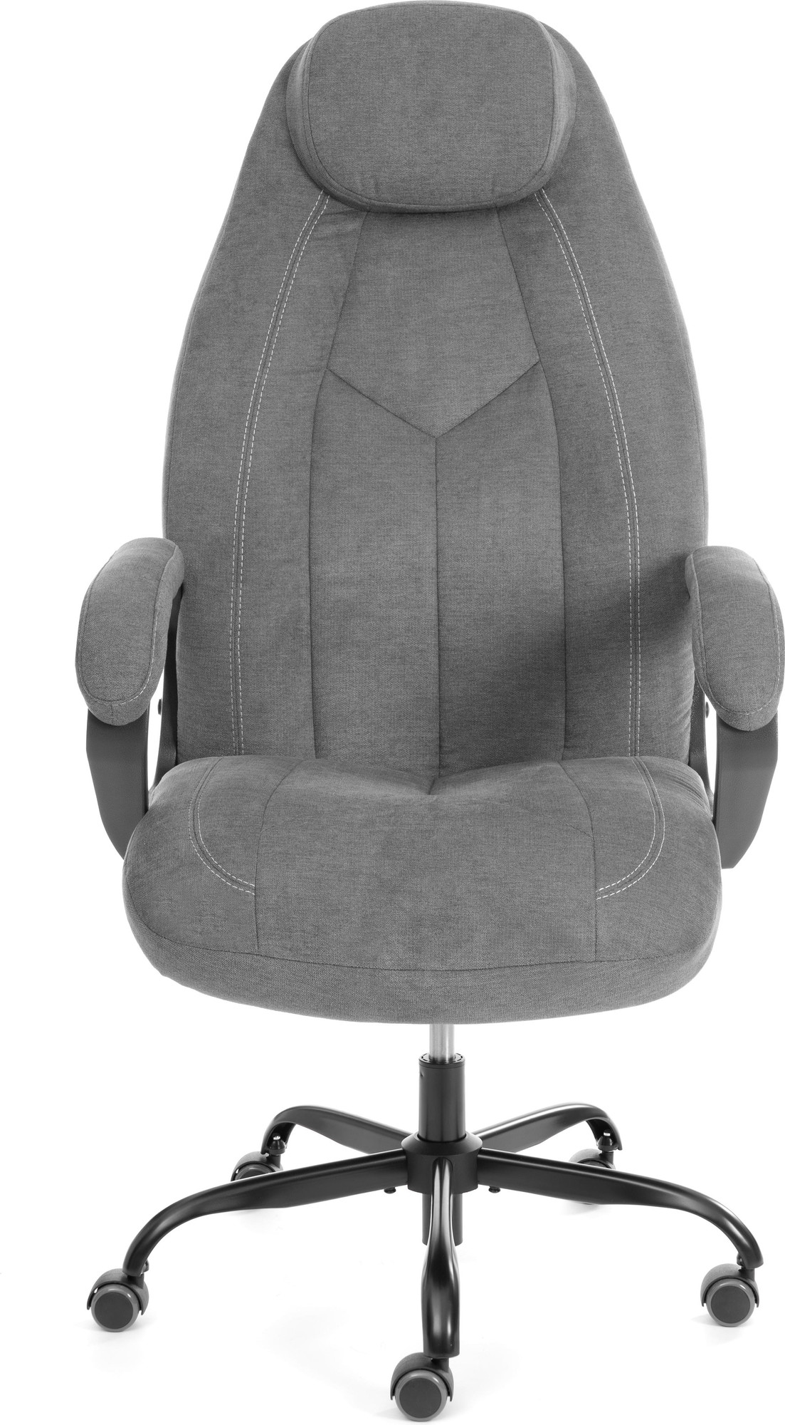 Кресло офисное Tetchair Boss metalBL (ткань, серый, KUB 05) — фото 6
