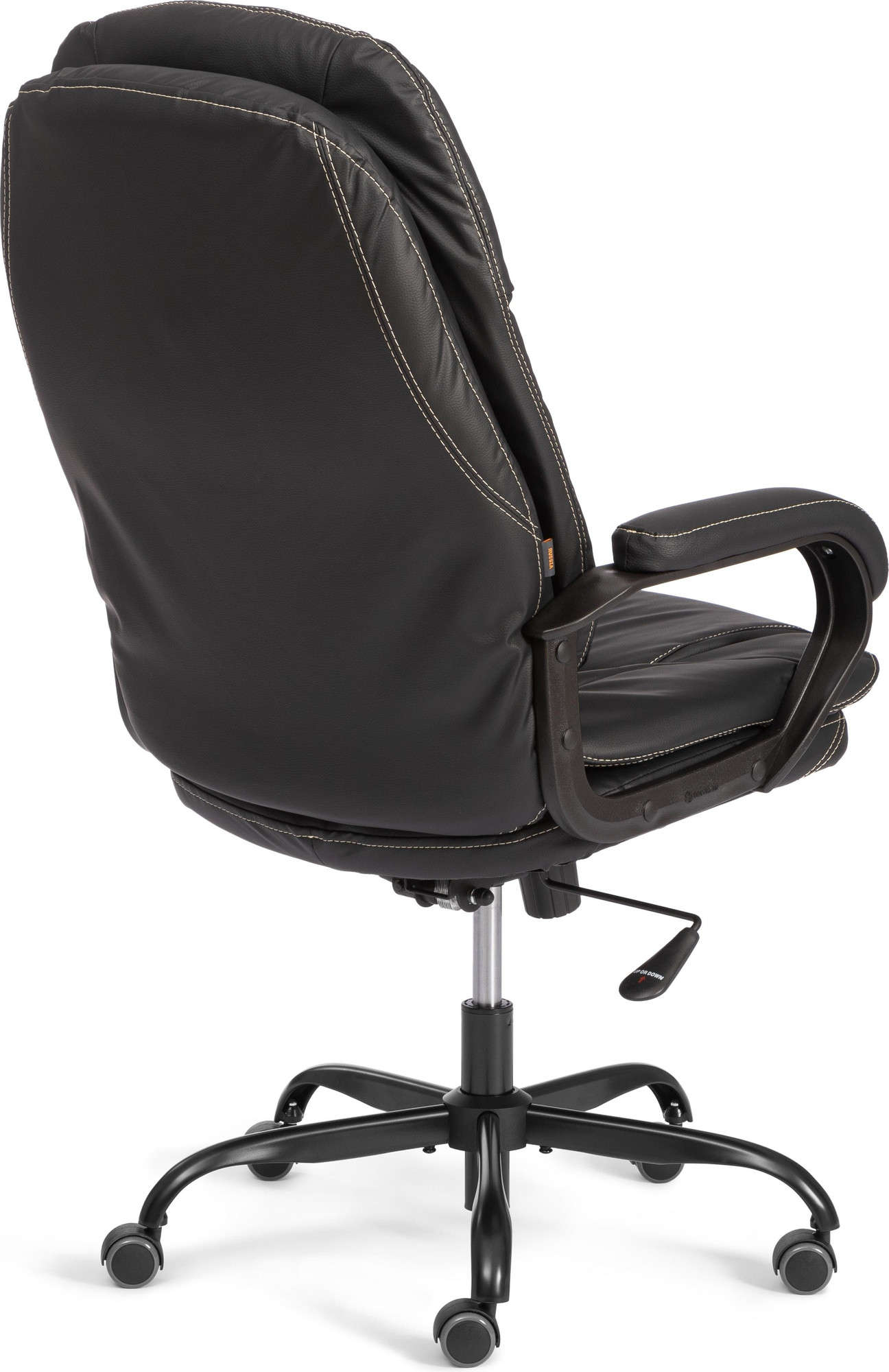 Кресло офисное Tetchair Comfort Lux (22) metalBL (кожзам, черный, 36-6) — фото 4