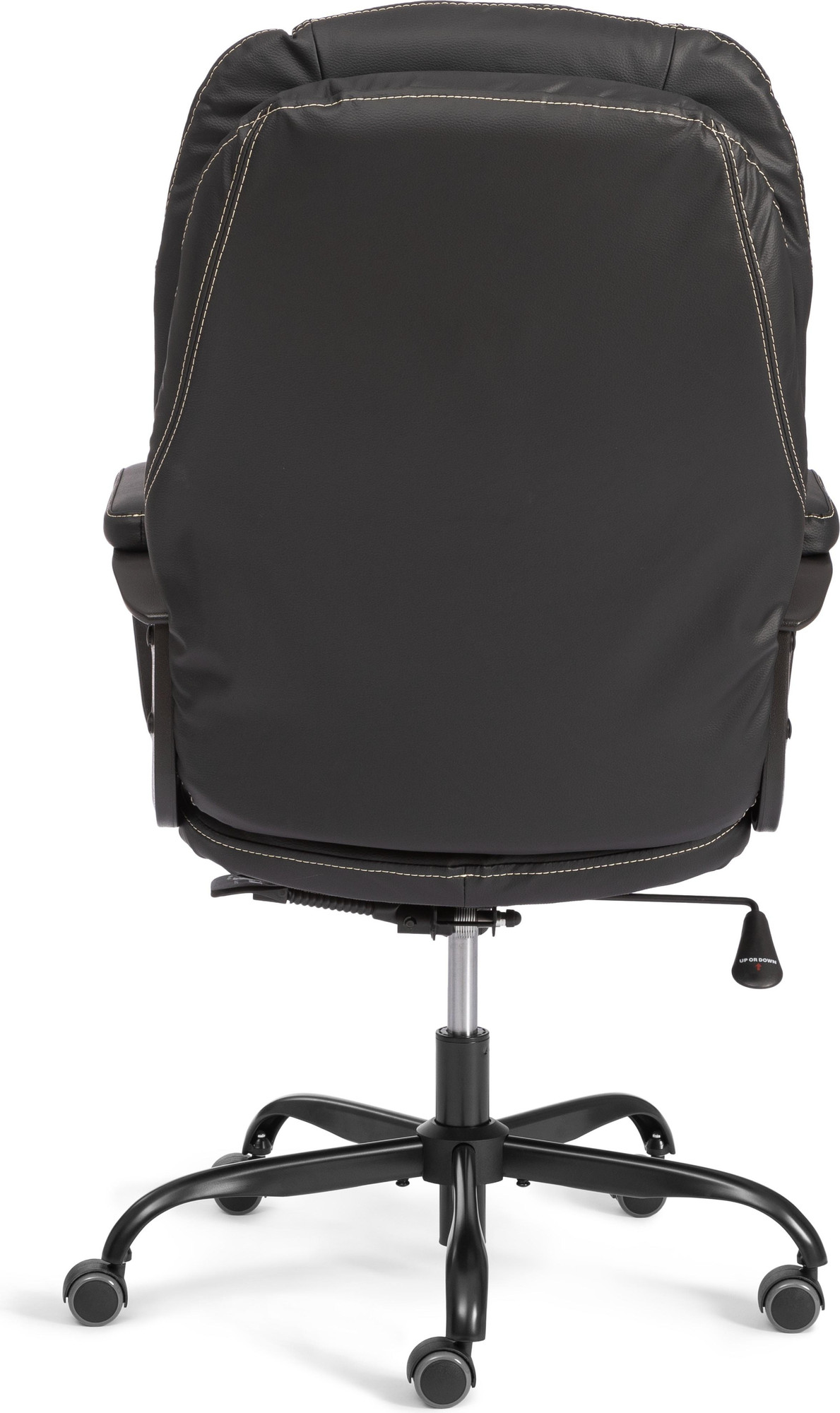 Кресло офисное Tetchair Comfort Lux (22) metalBL (кожзам, черный, 36-6) — фото 5