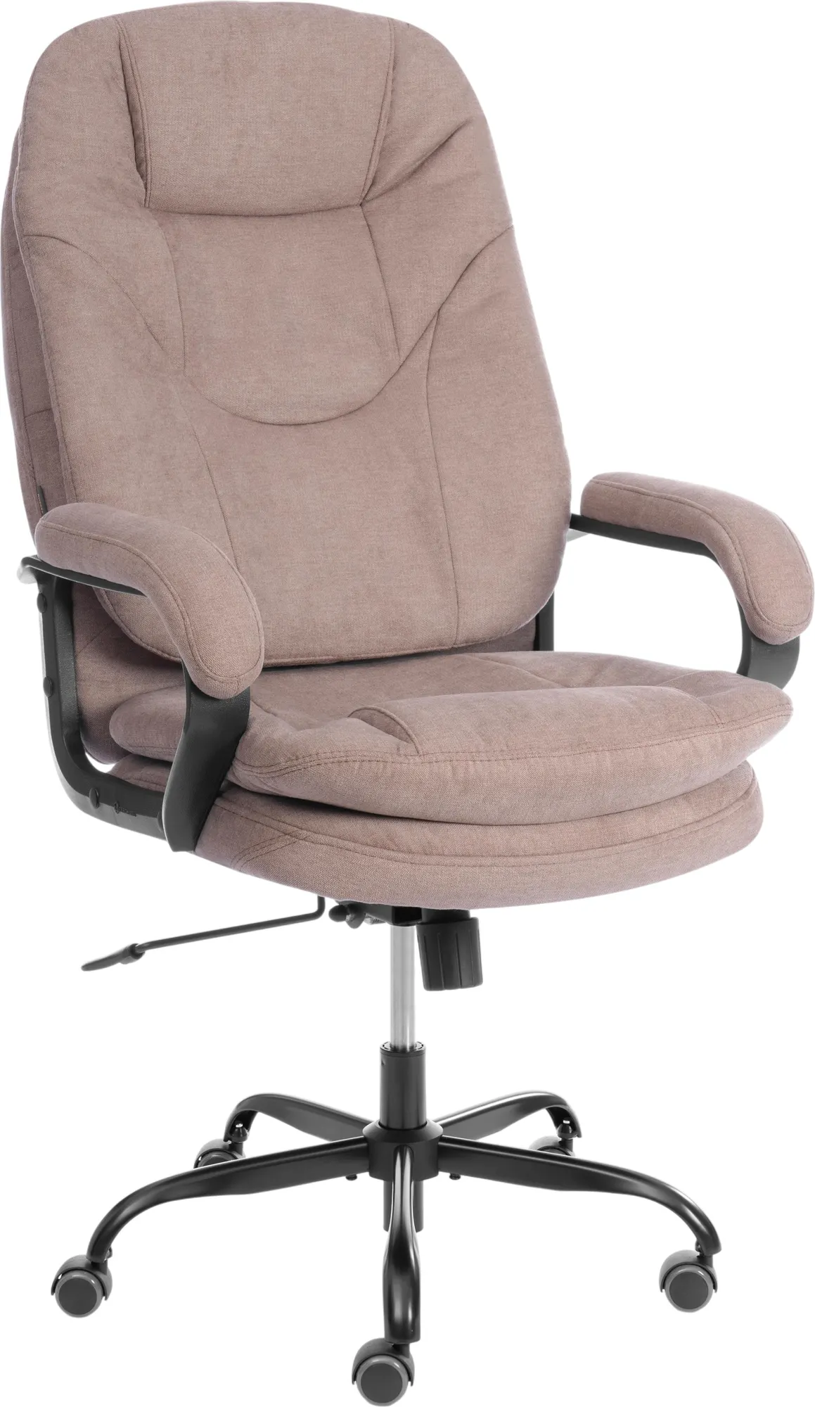 Кресло офисное Tetchair Comfort Lux (22) metalBL (ткань, светло-коричневый, KUB 03)