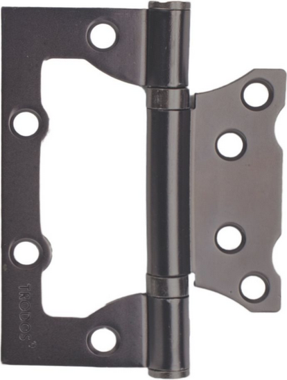 Петля дверная Trodos 100x75x2.5 2ВВ BN без врезки (черный никель, флоупак)