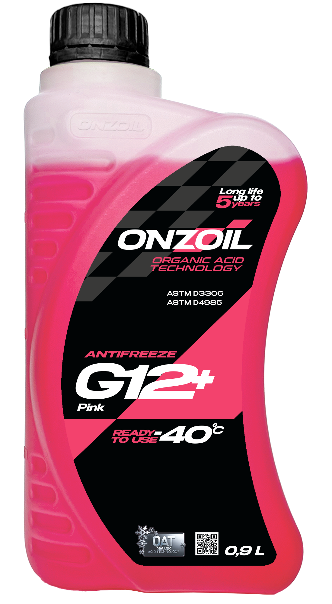 Антифриз Onzoil G12+ (0.9л, розовый)
