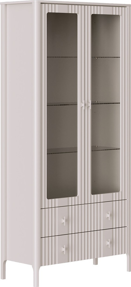 Шкаф с витриной Black Red White Dalia REG2W2S (персидский жемчуг)