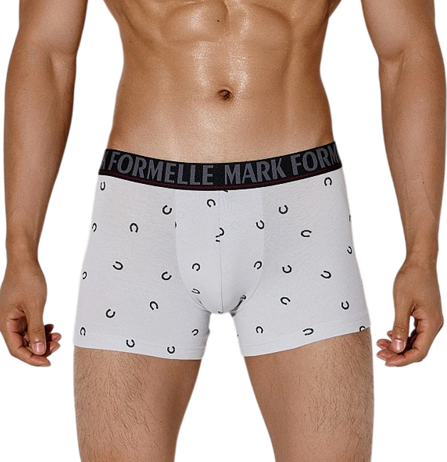 Трусы мужские Mark Formelle 411221 (р.94-104, подковы на светло-сером)