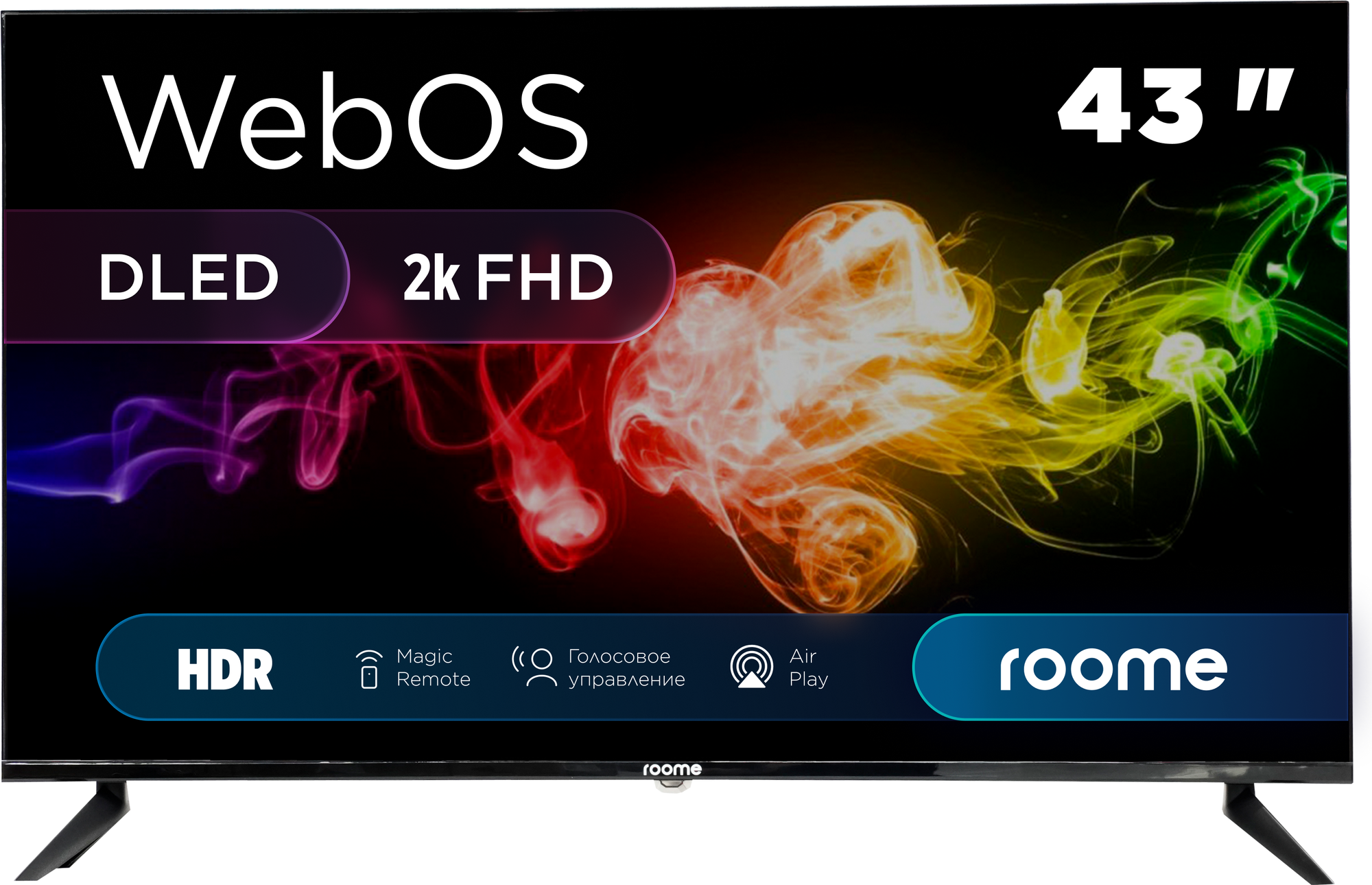 Телевизор Roome 43" 43VF424W — фото 2
