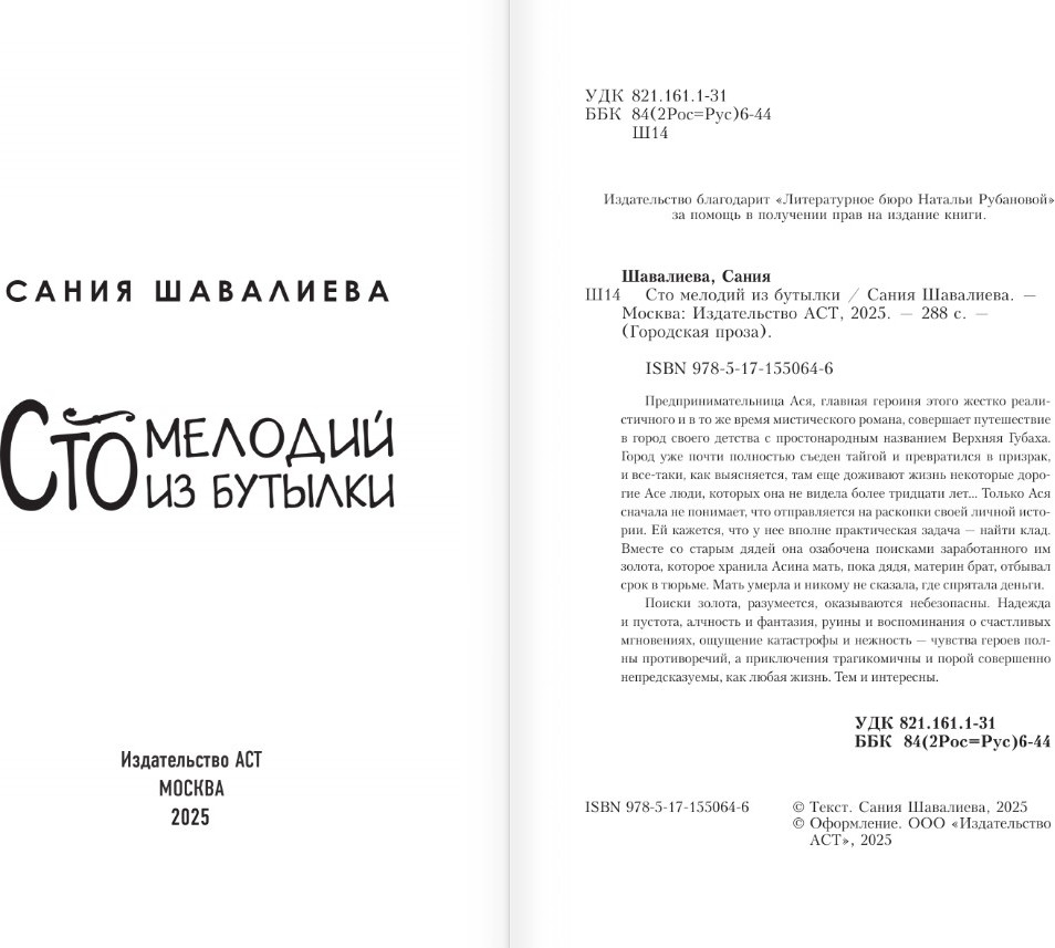 Художественная книга АСТ Сто мелодий из бутылки (Шавалиева Сания, твердая обложка) — фото 3
