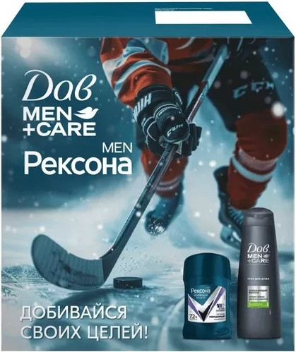 Набор косметики для тела и волос Рексона Dove Men Active Power 2025 Антиперспирант-стик+Гель для душа (50мл+225мл) — фото 2
