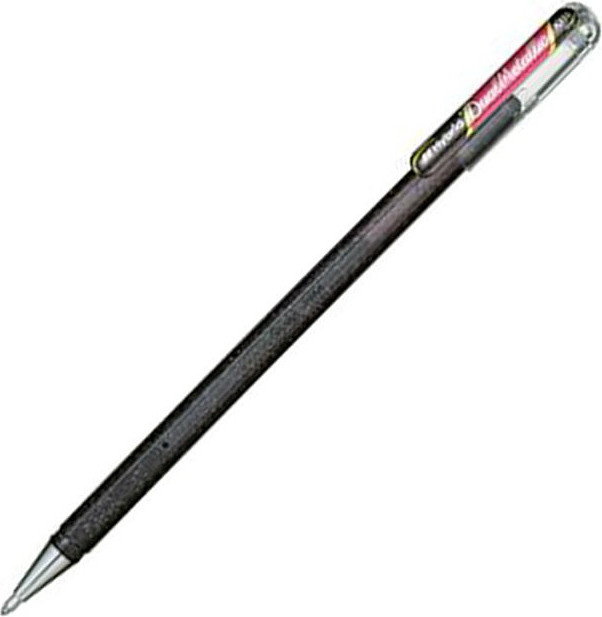 Ручка гелевая Pentel Dual Metallic / K110-DAX (черный/красный)