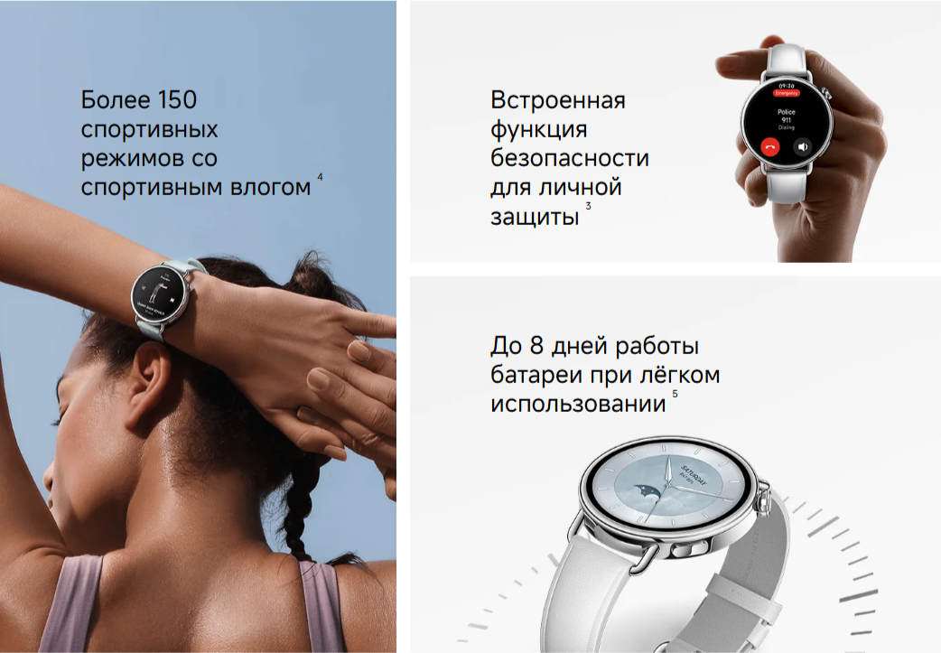 Умные часы Xiaomi Watch S4 41mm M2502W1 / BHR07VUGL (Leather Strap White) — фото 4
