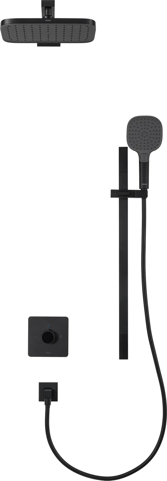 Душевая система со смесителем Arrow AG372002MB-1 (черный) — фото 2