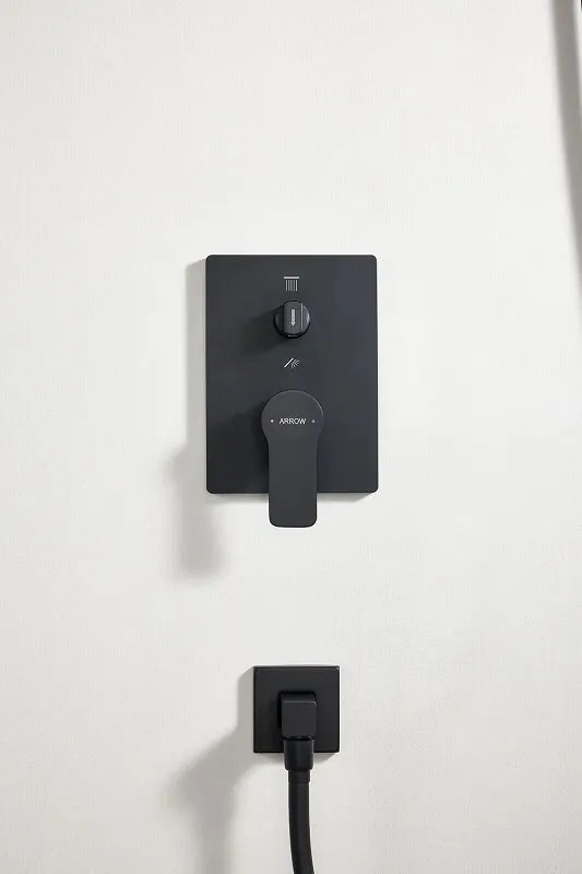 Душевая система со смесителем Arrow ARQ1201HUMB (черный матовый) — фото 3