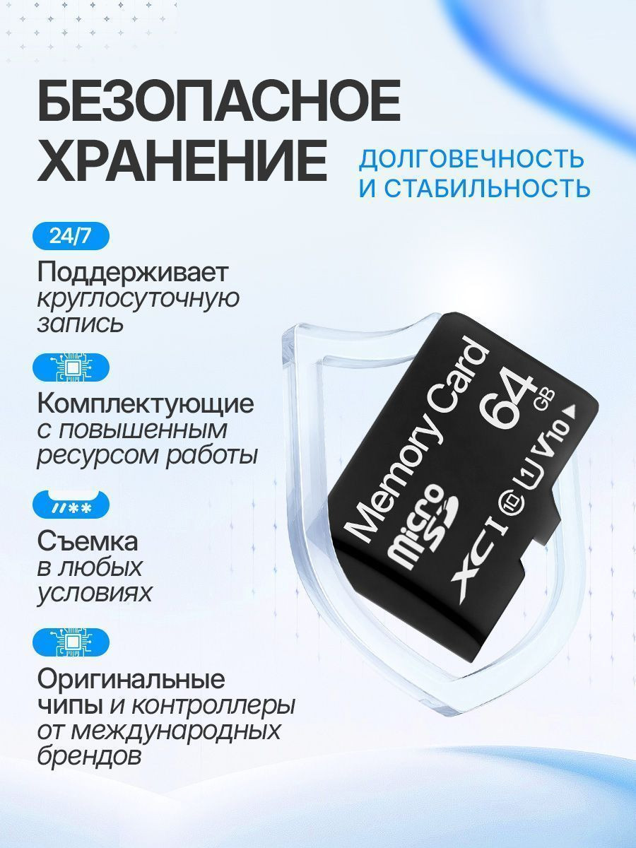 Карта памяти Memory 64GB Class 10 (без адаптера) — фото 5