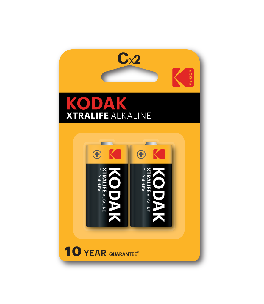 Комплект батареек Kodak Xtralife C/LR14 Alkaline 1.5V / 30952041 (2шт)