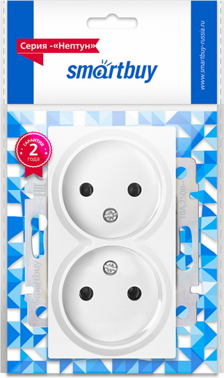 Розетка SmartBuy Нептун SBE-05w-10-S2-N (белый) — фото 3