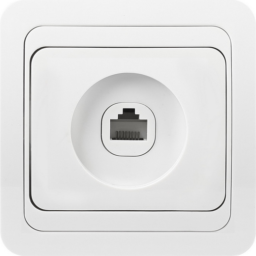 Розетка SmartBuy Марс SBE-02w-S1-RJ (белый)