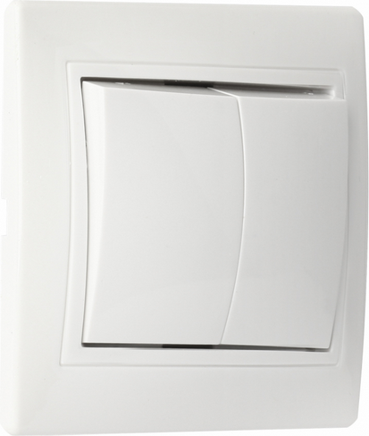 Выключатель SmartBuy Венера SBE-01w-10-SW2-0-c (белый, керамика) — фото 2