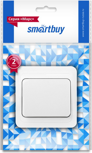 Выключатель SmartBuy Марс SBE-02w-10-SW1-0 (белый) — фото 3